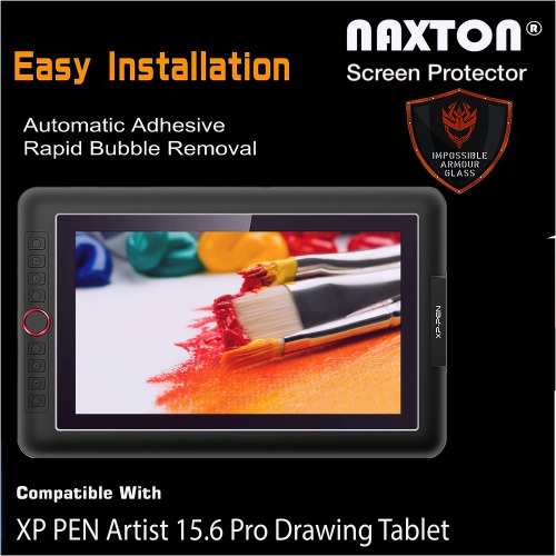 NAXTON® CLEAR 9H Screen Protector for XP Pen Artist 15.6 Pro [Unbreakable], [Bubble Free], [Anti-Scratch] - NOT A GLASS