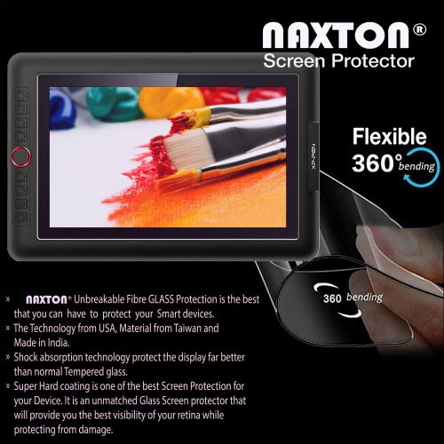 NAXTON® CLEAR 9H Screen Protector for XP Pen Artist 15.6 Pro [Unbreakable], [Bubble Free], [Anti-Scratch] - NOT A GLASS